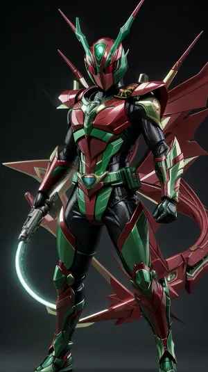 kamen rider ryuki + Rayquaza. fusion. Strong body. Hd.4k.