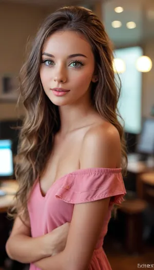 ((stand bfull-length)), 1 girl solo, (young cute petite tiny cutie girl:2), (very skinny:1.6), ((in office)), ((((very straight long hair)))), detailed face, (high contrast:1.3), (natural skin texture, hyper-realism, soft light, sharp), (freckles:.2), Canon EOS 5D Mark III, bokeh, (((detaled tight mini micro dress))), ((erect nipples)), (((big long voluminous eyelashes))), (((makeup))), ((blush for cheeks)), ((shock)), (((stand on your feet))), butt arched, (((no panties))), ((oiled skin)), side view, N3ry, <lora:sdxl_photorealistic_slider_v1-0:2>, <lora:Marina_N3ry_XL:2>, <lora:681678_training_data:2>, <lora:MJ52:2>, <lora:attractive_notrigger:.1>