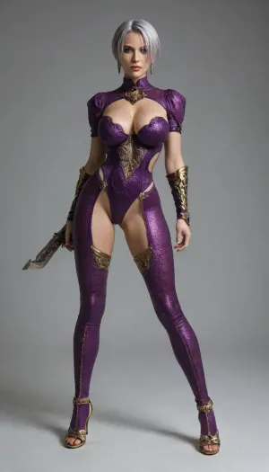 Isabella Valentine From Soul Calibur, big breasts, high heels, full body view