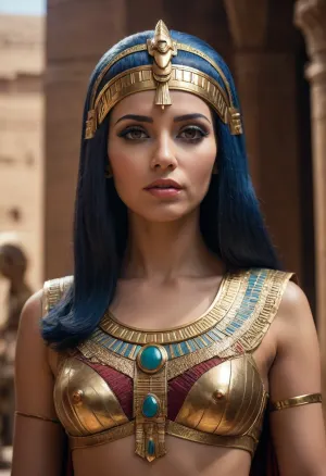 Cleopatra, very well defined insanely detailed ultra high quality, half body