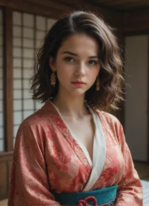 woman in a kimono