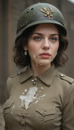 warhammer imperial guard woman, excessive cum on face, hyperthick cum, wearing cadian gear, wearing cadian helmet, in the trenches, being fucked by tyranid abominations, world war two in the grim dark future, she loves it, wearing cadian uniform, wearing cadian breastplate, excessive cum, most of her body is not bare naked, aliens fucking her