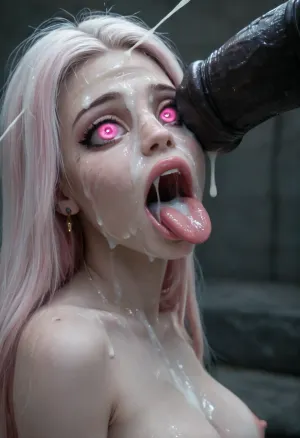 18 year old PETITE BIMBO CUTIE WITH HUGE ROUND FAKE BREASTS IS MIND CONTROLLED AND RESTRAINED TO A BONDAGE DEVICE, SHE IS HYPNOTIZED TO BE A CUM SLAVE FOR VIEWER'S hyper gigantic MASSIVE BLACK HORSEcock, SHE'S HYPNOTIZED BY VIEWER TO BE EXTREMELY DESPERATE AND TERRIFIED OF HIS gigantic thick BLACK HORSEcock, HYPNOSIS, SHOCKED EXPRESSION, BUKKAKE, UHD 8K, extreme realism, maximum detail, tanned skin with FRECKLES, (MESSY long MULTICOLOR hair), view from side and below, YOUNG HOTTIE BIMBO WITH ENORMOUS SILICONE TITS IS OBSESSED WITH VIEWER'S ENORMOUS BLACK HORSECOCK, she is DISGUSTED WHILE kissing the tip of HIS MASSIVE BLACK HORSEcock and licking the cum, SHE'S DISGUSTED BY HUGE BLACK HORSEcock, SUPER EXCITED eyes GLOWING WITH INTENSE SHOCK, EYES WIDE OPEN IN SHOCK, (BRIGHT GLOWING MINDLESS PINK eyes:2), she is HYPNOTIZED TO WORSHIP VIEWER'S MASSIVE BLACK HORSECOCK, EXTREME BUKKAKE BY HUGE BLACK HORSECOCKS, EXCITED SHOCKED extreme orgasm face, (EXTREME AHEGAO FACE:1.8), lots of thick runny cum on her BIMBO face and lips and chin and forehead, (tinkerbell99, aged 20), SUPER FIT BIMBO BODY, WEARING FISHNET CATSUIT, (VERY BIG ROUND FAKE BIMBO BOOBS), EXTREME HYPER BUKKAKE, perfect composition of lights and shadows, (After massive bukkake cum), dynamic, the brightest image, clear focus, depth of field, 32k, 30 mm lens, 1/250 s, f/2.8, ISO 300, excessive thick runny cum on face, lots of cum on breasts, lots of cum on hair, cum in mouth, big, tits, ohwx, woman, close-up, cowboy, shot, high, angle, skinny, body, igbaddie, tongue, out, ahegao, drool, <lora:JustCum:2>, <lora:cum_in_eye_deepmind:2>, <lora:SDXL_GigaTits:1.7>, <lora:igbaddie-XL:2>, <lora:ahegao_mr_chrisma:2>