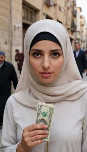 girl sucks dick, (girl sucks dick), (Young Arab girl sucks dick takes money on the street), (takes money from a very old guy), (sucks his dick), (holds money in her hands), (in hijab), ((very old Arab man)), ((girl sucks dick))