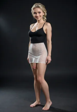 Elsa, 30 cm penis, big dick and big balls, huge penis, 165 cm height, hourglass body, skinny with hot body, she look into your eyes, medium breasts, perfect anatomy, (various stockings), dark background, detailed futanari, beautiful model, pretty young face, extremely pretty, extremely beautiful face, supermodel face, cute angelic face, extremely pretty face, very beautiful face, black elegant outfeet, mini dress molded to the body, front view, (transparent skirt, masterpiece, best quality, erect-futa, erect-penis, full body, taken with pleasure, ultrares face, 8K face, ultradetailed, DSLR, professional photo, ultra_high_quality, ultra_realistic, 8k, ultra detailed, 35mm photograph, 4k, hdr, photographic, ultra realistic, perfect legs, perfect dick, rounded ass, beautiful dick, thick dick, simetrical face, happy face, black background, more beautiful, barefoot, smile, white girl, each image generated different outfit, each image generated with different color of clothes)