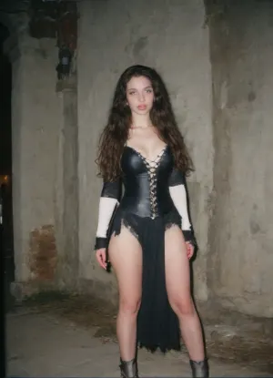 (casual photo flash), motion blur, (slightly overexposed:2), ((awkward angle:1.9)), ((composition is lacking)), (nighttime), (no ambient light), (single harsh flash from the camera), (overexposed flash highlights on subject), (sharp shadows behind and around her), (noise in all darker areas), (wet surfaces reflecting small highlights), (flat lighting due to direct flash), (cool white balance:1.3), (cyan-tinted shadows from digital camera sensor), (fluorescent-like artificial lighting tint), (background remains visible due to flash, but lacks blur or depth separation), (medieval environment:2), (scene "Myspace"), (2000s), (90s digital aesthetic), (flat chested), (low quality photo), (old camera), (flash photo), (gritty), (realistic environment), (analogic style), (film grain), (low contrast), (unfiltered), (jpeg artifacts), (unedited), (cellphone photography), (no ambient lighting), (lights off), (Polaroid flash camera), (cool indoor lighting), (direct flash photography), (overexposed flash), (strong shadows), (sharp shadows), (low contrast:2), (noise in dark areas), (shiny reflections on surfaces), (sharp background), (background in focus), (no background blur), (clear background details), (fluorescent lighting tint), (cyan-tinted shadows), (artificial lighting with cyan hue), (Scene-Queen), (optional), (Myspace), (picture), (bad quality), (old digital camera), (raw), (light leak), (low res), (low quality), (90s style), (80s), (analogic), (1990s), Ultra definition image, back view, focus on ass, latina girl, Social media babe in her room being sexy and presenting her booty, she's wearing biblical outfit, long black hair with long curls, puffy, nipples, dark, ghost, wide, polaroid, film, photography, longnightout, <lora:Nipples XL:.5>, <lora:Polaroidv2:1.9>, <lora:late night out_epoch_12:1.7>