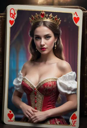 (Playing cards queen:1.5), erotic