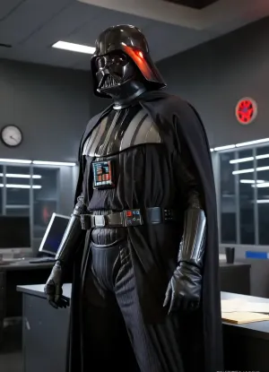 Star Wars, (mighty Darth Vader:1.2), (red-skinned Twi'lek woman:1.1), (Dvrt Talon:1.6), (black leather underwear:1.1), (black patterns on red skin:1.2), (kneeling and giving Darth Vader a blowjob), (Vader standing, looking down:1.1), (epic scene:1.2), (science fiction:1.1), (cyberpunk atmosphere), (dark surroundings:1.1), (neon red lights), (haze:1.1), (smoke clouds:1.1), (fog), (industrial background), (lattice structure:1), (red halo:1.1), (post-apocalyptic world), (high detail:1.2), (realistically drawn:1.1), (cinematic lighting), (volumetric lighting), (sharp focus), (gloomy:1.1), (atmospheric), (backlit:1.1), (dark shadows:1.1), (best quality), (masterpiece), (great depth of field), ., (Cinematic frame), (epic scale), (high resolution), (8k), (photographic), PEDarthVader, <lora:PE_DarthVader:.8>, Coruscant, Office, Interior, <lora:Coruscant_Office_Interior:.8>