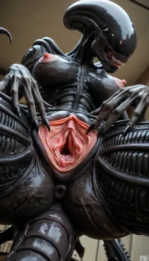 (((Alien xenomorph porn))), (((spreaded pink pussy with a speculum 2.9))), possing, skinny 1.8, frontal alien view, pussy, gigantic alien pussy, huge tits, (((fat enorm extreme spread pussy 2.5))), black alien 1.8, (((alien pussy spread 1.9))), (((Long labia 1.5))), (((Gaped pussy hole 1.9))), (((Long clit 1.5))), (((extremelly pussy spreaded 2.9))), pussy view from underneath close up, (((womb deep view 2.0))), ((Perfect vaginal anatomy)), (((vaginal cavity extremelly deep 2.0))), (((enormus giant vagina 2.5))), (((size diference))), dark blue black skin