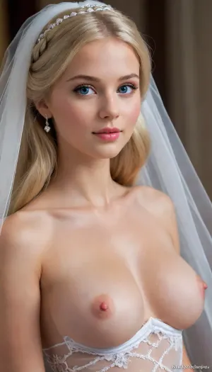 Barbie style, Pregnant girl, 18 year old young beauty, looks six years younger, the body is six years behind in development, Alyonushka from the fairy tale, style Alyonushka from the fairy tale, Naked girl, the most beautiful girl on the planet, young beautiful face, blond hair, on the Internet she is known under the fashionable pseudonym Jennifer Mackay, from the Met-Art website, a Ukrainian model, external data, her height is 145 cm, and her weight is 45 kg. She participated in beauty contests and fashion shows, starred in advertising, worked as a photo model, gorgeous 18 Ukraine girl, beautiful face, very small breasts, naked girl, realistic detailed pussy, perfect lighting, beautiful slender bride, oval face, the girl looks young, thin slender girl, small breasts, thin slender legs, very thin waist, (blonde hair, very long hairstyle), looking at the camera, (bridal veil), diamond necklace, realistic detailed face, realistic detailed hair, realistic detailed body, realistic detailed skin, realistic detailed small perky firm breasts, realistic detailed very tight pussy, (High, Resolution), (More, Details), (8K), detailxl, anarexia, 18 ea, (long white blond hair, braided), (round blue eyes), the girl has small beautiful human ears, female human ears, the girl's naked breast is visible, the girl's pussy is visible, the girl's vagina is visible