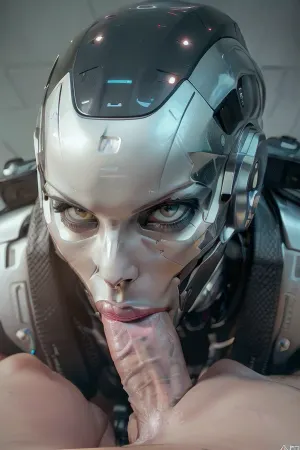 (cyborg), (((a cyber robotic young adult girl sucking a dick))), ((Masterpiece, best quality, high definition, 8k, ultra-detailed, hyper detailed, perfect illumination, finely detail, highly detailed face, highly detailed body)), (photorealistic:1.5), best lighting, best shadows, intricate detail, high res, UHD, DSLR, high quality, colored, Fujifilm XT3, analog style, professional, detailed skin texture, Norwegian model, instagram, pale, (8k uhd, dslr, highest quality, masterpiece, photorealistic, detailed skin texture, (highly detailed hair), (highly detailed face), extremely detailed, soft focus, ultra-detailed, ultra realistic face, ultra-realistic, realistic), best quality, 8k, detailed, Shadbase art style, Terminate, 1young adult girl, penis, hetero, 1young adult man, fellatio, oral, solo, focus, pov, <lora:Terminate_yiu_v20:.8>, <lora:MS_Real_POV_Blowjob:.5>