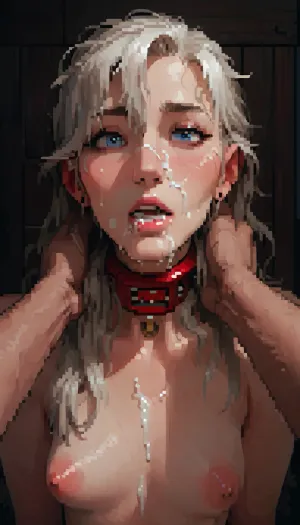 score_9, score_8_up, score_7_up, score_6_up, 1girl, very skinny, extremely pretty woman, 20yo, long blond hair, blue and grey colored eyes, small perky tits, puffy nipples, pretty girl, light blue bangs, cum dripping from lips, shaking orgasm, choking, shaved pussy, man's hands on woman's throat, male out of frame, (pov missionary), sex, full body, 4k, photorealistic, intricately detailed face, realistic cum, realistic face, MASTERPIECE, (incase style), pixelart, incase, style, pixel, art, <lora:ratatatat74-000050:1.3>, <lora:outline_xl_kohaku_delta_spv5x:1.8>, <lora:NEOTOKIOXL_0.2_RC:.4>, <lora:287175_training_data:.6>, <lora:pixel_stormXL:.3>