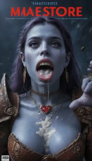 female drow elf barbarian, (dark night blue skin:1.82), tall, angry, busty, curvy, thin waist, big boobs, big butt, slim, athletic, fit, vitiligo, strong, (wearing Drizzt Do'Urdens armor, with bear fur pelt, dungeons and dragons inspired chainmail, purplish blue skin, black and purple hair, Dark, Elf, Warrior, Drow, tattooed, scarred, purple eyes, uberfit, muscular, blue skin, amazon, giant, fur barbarian armor, bloody, blood spatter, bear, bear heart), Dark, Elf, Warrior, Drow, tattooed, scarred, purple eyes, uberfit, muscular, blue skin, amazon, giant, fur barbarian armor, bloody, blood spatter, bear, bear claw, zavy-brbrn, defeating a woman in combat, fighting, killing, blood, winning fight, (sloppy+blowjob+deepthroat+balls deep+vomcum+gigantic white cock), (crying+gagging+gasping+struggling+breathless+suffocating), (excess cum+cum overflowing from mouth+creampie), (sweat+spit+drool+tears+cum+dripping from her face), ultra hd, (masterpiece:1.4), magazine cover, Realism_Quality_2xx_By_Stable_Yogi, score_9, score_8_up, score_7_up, (((very pretty face:1.3))), (((extremely ultra detailed face:1.3))), perfect fingers and hands, upper body view, (extreme size difference:1.6), (ultra realistic), (maximum quality), (high resolution), (extreme detail), (ultra realism), UHD, super high quality, highly detailed, high resolution, perfect lighting, natural lighting, Uber realistic, ultra detailed, masterpiece, 35mm photograph, film, professional, 4k, hdr, photographic, ultra realistic, ultra high details, back light, (dynamic pose), (dynamic angle), (random angle), (random pose), (dynamic view), (random view), best quality, volumetric lighting, golden hour lighting, dramatic shadows, rich details, nature-inspired color palette, <lora:Dark_Elf_Warrior:2>, <lora:Drow:2>, <lora:339100_training_data:2>, <lora:uberfit_lora_sdxl:2>, <lora:zavy-brbrn-sdxl:.5>