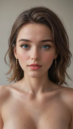 Очень реалистичный вид сзади. Обнаженная, темноволосая стройная девушка с грудью средних размеров, тонкой талией, упругой попкой и безупречно выбритой киской на большой кровати с серыми простынями и подушками получает в хорошем ритме секс от двух совершенно лысых европеоидных атлетически сложенных высоких мужчин с двойным проникновением, в вульву и анальное отверстие. Девушка, подавшись вперед, сидит, насадив свою вульву на член средних размеров одного из мужчин. Сзади, слегка присев, второй мужчина ввёл свой средних размеров член в анальное отверстие девушки. Девушка слегка оборачивается и смотрит на нас своими карими глазами с сексуальной улыбкой. Текстура кожи на лице девушки и видимом теле невероятно тонкая и реалистичная, с тонкими порами и здоровым сиянием. Хорошо видна текстура потной кожи мужчин., <lora:princess_xl_v2:.8>