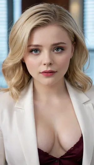 Chloë Grace Moretz, Barbie style, seductive daughter, the daughter I dreamed about, fatal horny cheating Barbie e-girl, seductive personal assistant, casual secretary, I am your daughter, young daughter, daughter in my dream, big hanging breasts, young face, busty sorority e-girl 18 y.o., seductive transparent clothes, random secretary outfit, random top, random suit, random blazer, random blouse, random dress, office boss cabinet background, tall, (pale porcelain skin:1.4), (short blond hair), (elegant hairstyle), beautiful eyes, xxx porn adult star e-girl, look at me, sexy lips, smile, big areolas, busty deeper cleavage, pouting lips, alluring yet dangerous, close up viev, dark sapphic glamour, look at my eyes, dramatic lighting., e-girl, ponychar3-RBSYPV3, curvaceous2, long, hair, looking, at, viewer, burgundy, blue, eyes, mole, portrait, freckles, realistic, <lora:256210_training_data:.8>, <lora:1122530_training_data:2>, <lora:ponychar3-0-RBSYPV3:2>, skswoman, chlo4grac4, <lora:Chloe Grace Moretz:.8>