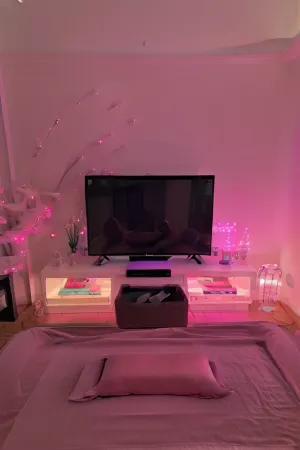 object_, (large screen tv, (Samsung 85" Class DU7200 HDR Crystal UHD 4K Smart TV)), new Chinese style, pinkroom, pink, ottoman, stuffed, toy, pillow, chinise, esthetic, play, room, <lora:pinkroom_v1.0:.1>, <lora:chies-playroom:1>