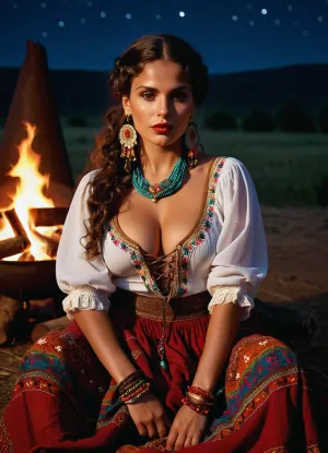 Волшебница ночи: цыганка под звездным светом