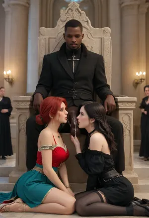 Riti inversa: un palazzo pubblico spettacolo - triss merigold, yennefer, un re africano sul trono