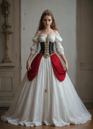 (Princess Irina from The Nutcracker and the Four Realms:1.5), perfect hands, perfect fingers, perfect anatomy, realistic skin, masterpiece, best quality, high resolution, ultra detailed, ((full-body image)), ((extreme distance shot)), (long shot)