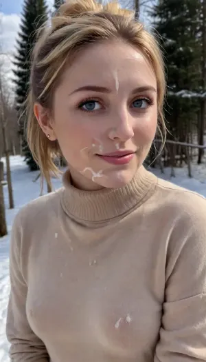 Sous le ciel enneigé: une invitation chaleureuse d'une femme de perfection

- Oui.

Sous le vaste ciel bleu cristallin d'un parc enneigé, une femme aux cheveux courts de taille moyenne, attachée dans des queues jumelles et de longues écluses blondes en cascade dans le dos, ses yeux bleus perçants étincelaient. Elle portait une paire de jeans, un haut à manches longues qui recouvrait magnifiquement son corps parfait, accentuant ses gros seins et son ventre plat. La femme, ornée de bijoux éblouissants, sourit chaleureusement, ses dents blanches comme de la neige fraîche, son regard s'enferma sur le spectateur, comme si elle les invitait à partager ce moment serein dans le temps.