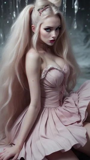 woman, modern sexy fantasy 30 yo alice in wonderland sexy alicein wonderland dress, long hair, high quality photo, erotic, elegant, sensual, edgLit_woman, edgLit_face, edgLit_body, pale, skin, <lora:edgLithuanianDollLikeness:.7>