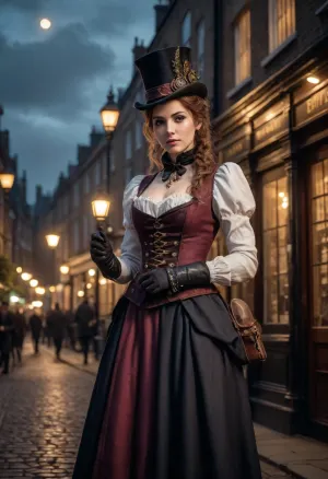 victorian london, dusk, steampunk brawler