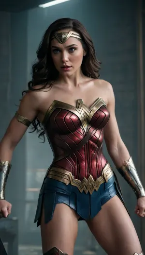 Wonder woman, justice League, strong, fit, muscular