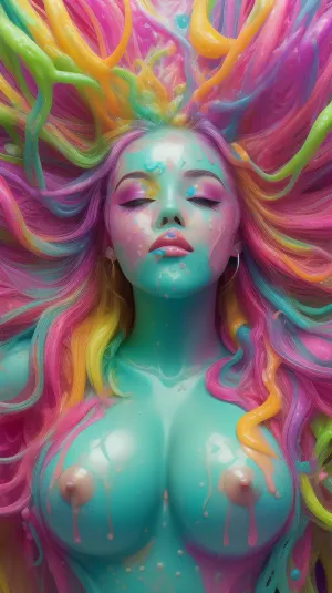 (Psychedelic patterns on body:1), 4, masterpiece, ultra-detailed, realistic, an ocean made of women being fucked in their pussies, an ocean of orgasms, trembling ecstasy, (((creampie))), joy, rapture, celebratory, happy, horny, hungry, excited, tired, exhausted, cum on face, ((blowjob)), Blacklight, bukkake, pick, a, color, goopy, slimes, <lora:Blacklight:.5>, <lora:bukkake_1:.5>, <lora:slimes_realistic-1:.5>, <lora:concept-slimegirls:.5>, psychedelicai, <lora:psychedelicai-SDXL:.5>