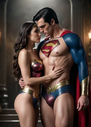 Superman and Wonder Woman, NUDE sex, 金鋼狼+神力女超人
