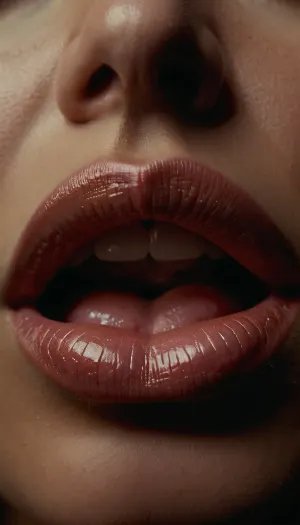Female mouth, detailed lips, pussy where the mouth should be, female with a pussy instead of a mouth
