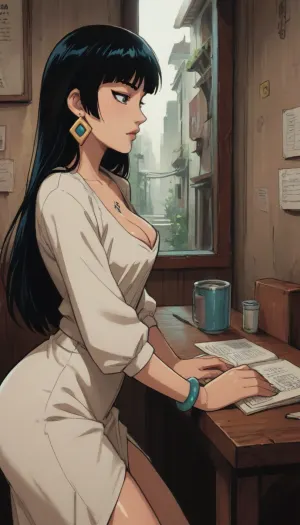 Score_9, score_8_up, score_7_up, (reiq meets markgavatino artstyle), (Chel from Road To El Dorado), oily skin, goth, tattoos, (leaning over table), side view, (big tits:1.3), big ass, (cleavage teacher outfit), cute, doodle, ratatatat74, <lora:cutedoodle_XL-000012:1.8>, <lora:ratatatat74-000050:.8>, <lora:NEOTOKIOXL_0.2_RC:.8>, <lora:outline_xl_kohaku_delta_spv5x:1.4>, <lora:EnvyStylizedXL01:1.8>