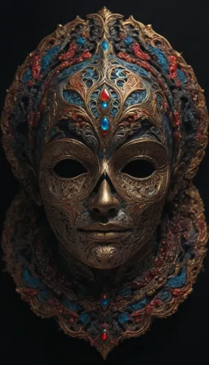 simulacra, black background