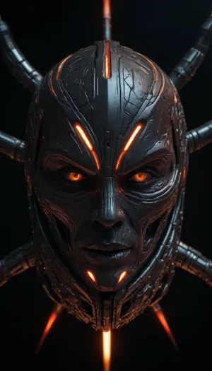 simulacra, black background