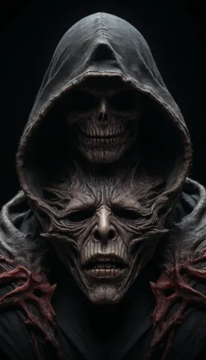 simulacra, black background