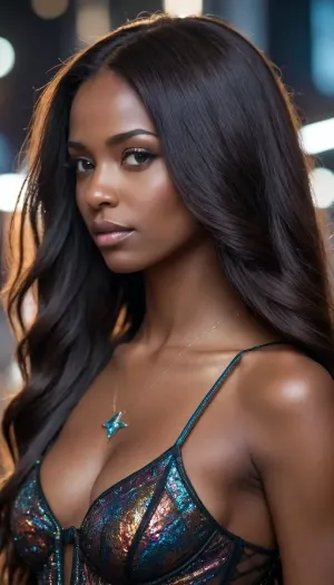 Ebony female, long hair, <lora:278488_training_data:.8>