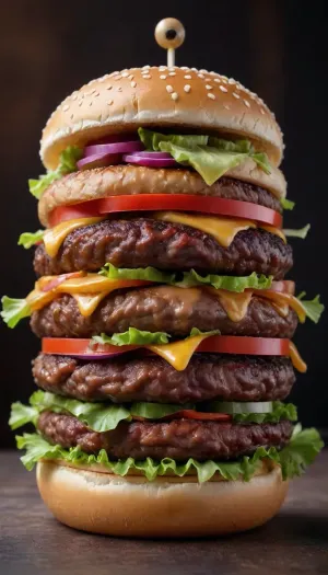 a hamburger in the form of a penis