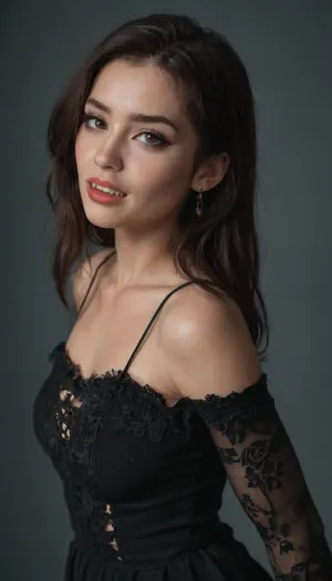 asian futanari with big dick and big balls, thicker dick, 30 cm long dick, goth, messed bangs hairstyle, garter belt and ripped off stockings, tight black suit, hourglass body, horny vampire, sensual face, attractive body, pleasure room, natural skin, beautiful face, ultra high details, hdr, veins on big dick, natural titts, highly detailed dick, barefoot, standing, side view, toned body, vivid colors, Stable-Yogis-Makeup-Enhancer-XL, detailxl, detailed eyes, movie, still, film, cinematic, shot, lighting, macro, 35mm, g, close, up, Perfect, Fangs, fangs, sharp, vampire teeth, fang, belly, cut-out, dress, <lora:DetailedEyes_V3:2>, <lora:AdvancedEnhancerXLv2:2>, <lora:Unfazed vampire - XL SDXL V1.0:2>, <lora:BT_Belly_Cut-Out_Dress_XL:1.3>