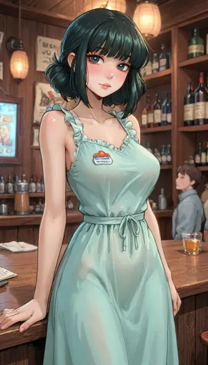 Score_9, score_8_up, score_7_up, (reiq meets innv and markgavatino style:1), (1milf, woman, russian, 1920s flapper woman, flapper style dress), 1920s black hair, 1920s makeup, leaning on a bar at a speakeasy facing the viewer, seductive, (detailed clothing), (detailed background), (1920s decor:1), (retro 1920s style:1), <lora:ratatatat74-000050:1.9>, <lora:cartoon_stickers_xl_v1:.8>, <lora:LCMTurboMix_Euler_A_fix:1.8>, <lora:detailed_notrigger:1.5>, <lora:hentai_anime_style_xl_v1:1.6>