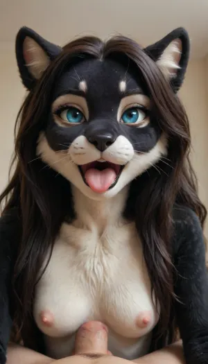 alone, full body， cute，female，young skinny furry panther, small younger daugter, black furry body, extremely long hair, very long messed hair, blue long hair, black fur, black panther ears，thick blue eyebrows，Brow extension， open their mouths slightly, with eyes closed，high resolution，syncope，It's the highest quality, There is a light yellow stain on the bottom，Japanese，Correct Anatomy，Black meat pad, deep vaginal penetration, close-up to each other's, leaning forward, closeup, pov missionary sex close-up, face close-up, embarrassed, terrified, scaried, orgasm moaning, prowler, <lora:artfullyVPROW_SDXL_V1:.8>, animal, feline_hybrid, furry, <lora:Realistic_Feline_Hybrids:.8>, yonkagor, nude, fursuit, <lora:FursuitXL:.6>