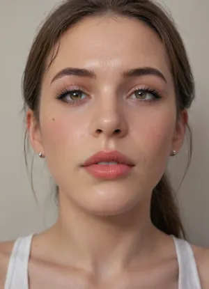 Ultra-realistic portrait, ((macro Closeup bukkake face)), camera very very close to face, of a athletic, slender natural beauty supermodel with pale skin drenched in semen from face to body, long dark brown hair styled in a thick ponytail, black hair tie, brown eyes, and subtle, decent makeup. Her face is softly oval, framed by natural brows and a Apologetic, regretful face expression, thick semen is Apologetic from her lips, she has several shots of Cum semen on her face, The scene is set in a stylish, avant-garde urban workout gym lounge with innovative architecture, 8k., bukkake, artoflips, uoclips, lips, lipstick, art, of, makeup, eyeliner, eyelashes, <lora:puppernova-v1:.7>, <lora:Art_Of_Lips_PONY_XL_By_UOC:1.7>, <lora:Modern_MakeUp_XL_v0_1:1.1>