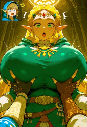 Link groping zelda ginat grpwing bobs from behind in a ruined castle.

Surprised face, orgasm face, venus bimbo body, enormous growing boobs, giant fake milky boobs, extreme boob growth, crying, drooling, groping boobs.

Looking down POV, closeup view, hd

princess_zelda_aiwaifu, aiwaifu, ornament, bangs, green, eyes, parted, sidelocks, hood, thick, eyebrows, jewelry, belt, large, breasts, aazelda, short, hair, crown, braid, hairclip, pointy, ears, brown, blue, shirt, puffy, sleeves, long, fingerless, gloves, black, pants, tight, gb, Breast, Expansion, BETaut, BETorn, BECovered, BEsequence, tongue, out, ahegao, drool, Zelda, totklink, 1boy, zonai, dress, single, bare, shoulder, <lora:InflationXL:1>, <lora:princess_zelda_xl_v2:1.2>, <lora:aniv3de:.8>, <lora:xl_totkl:1>