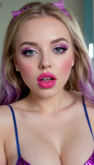 I'm sitting with my legs apart in front of a dressing table with a mirror and a backlight, and there are various makeup products on the table., (tons of cum:1.4), bukkake, I'm looking In the mirror with my eyes wide open, I'm 21 years old and I'm wearing lipstick, Amazing photo, 8k, highest quality, wide viewing angle, detailed face, insanely attractive face, I'm a little lady, slender body, (very small tits with bright purple nipples), (piercing with large nipple rings), I'm holding a lipstick in my hand, my body is slightly tilted, small tits, colored long hair with two bows on my head. I'm a naked little lady, I'm cumming, drooling, my pussy is covered in pink lipstick, you can see my very wet pussy close-up, oh my god, pink pussy spread, shaved beautiful pussy, pussy spread close-up, (big lips, anus:1.6), my pussy is wide open piercing, (maximally detailed skin:1.3), (makeup:1.5), long blue eyelashes, olive eyeshadow with sequins, (high-quality facial care:1.3), big plump lips of a beauty in red lipstick with a glossy wide pink contour and slightly open mouth, (hairstyle with five pigtails, straight bangs of blue color with sequins:1.2), (purple nipples:1.2), labia, clitoris, big, open, spread, closed, small, medium, large, long, shaved, pubic, hair, bad, lighting, bright, 1-alpha, .8>, Abandoned, Hospital