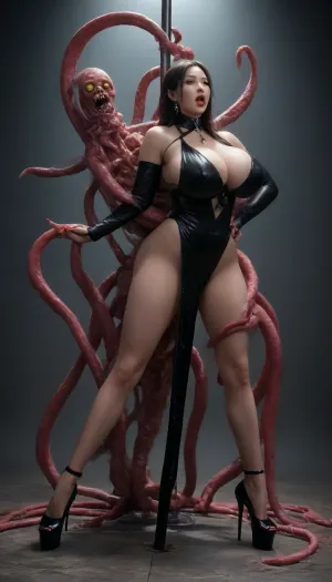 1monster, 1woman, (best quality), (highly detailed), (masterpiece), (ultra-detailed), 8k, photo realistic, RAW photo, (Corpse horror demon with massive tentacle dick fucking the most beautiful busty sexy chinese 40 year old milf stripper mistress, XXL massive boobs, long legs, wearing slutty outfit with diamond jewelleries and high heels, by forcefully entering her vagina and devouring her soul, corrupting her flesh, possessing her body transforming into a possessed asian sex slave, a black glowing force possesses her body, green mists forming around her:1.5), dark vapor on the floor, necromancy, dark scene, Horrors are demons that reside in a realm known as the netherworld, thriving on lust, Inga Horrors must possess the body of the woman with inner darkness, horrors feeding on human, swirling, black, smoke, inga horror possession, green fog, dramatic, morbid, dark magic, garo horror, darkness, ven0mancer, green, liquid, venom, orb, hand, human, on, green fire, demon possession, red, HyperSmoke, dark, background, backlit, theme, photo, of, perfecteyes, eyes, orgasmic face, rolling_eyes, cross-eyed, ahegao, open mouthful of cum, tongue out