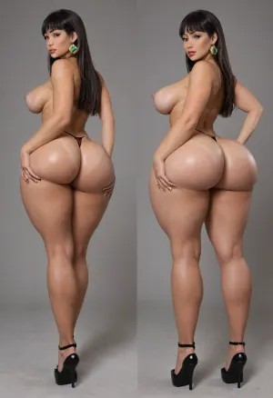 Hyper realistic, front view, 20+, Hourglass, fit, voluptous, hyper bbl, cosplay, chel from road to el dorado, spreading ass wide open, stretching ass cheeks apart, huge heart-shpe ass, (Large Ass:1.3), hyper rounded bubble butt, hyper bulging ass, hyper deep ass crack, huge heart-shpe buttocks, bulging butt, extremely tight butt, bubble butt, extremely juicy bubble butt, round ass, back arched, cocked hip, feet spread wide apart, facing viewer, waist shot, low camera angle, large Breast, large natural teardrop breasts, 38 double g breast size, pink areolas, (pronounced erect nipples:1.5), (puffy nipples:1.5), straight hair, Form Fitting Clothes, micro thong, Thick tone Thighs, wasp waist, lean, tan skin, medium tan, (tan lines:1.5), hinata face, round face, large round eyes, dark brown eyes, dark brown hair, arrogant expression, jewelry, exposing breasts, seductive, inviting, enticing viewer, dynamic sexy pose, hdr, highly detailed, huge wide hips, thick tone thighs, thigh gap, perfect body, thighs bigger than waist, wide hips, tone long legs, heels, (5 inch heels:1.3), hyper sultry, hyper suggestive, ass, hips, narrow, waist, <lora:BodyLicious:.8>, longnips, <lora:longnipsxl:.8>, large, breasts, big, boobs, huge, tits, <lora:bombshell_v2:.8>