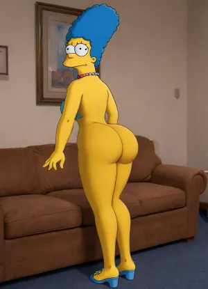 (Marge Simpso from the TV series "The Simpsons"), (animated drawings like Marge simpson), (simpsons drawing style), hfmarge, the, simpsons, blue, hair, Simpstyle, bottomheavy, big, ass, huge, gigantic, thick, thighs, massive, <lora:hfmarge114:2>, <lora:SDXL-Simpstyle-Lora-v2-r16:1.6>, <lora:bottomheavy_v1_sdxl_LoRA:.1>, <lora:milkers_v2:.8>