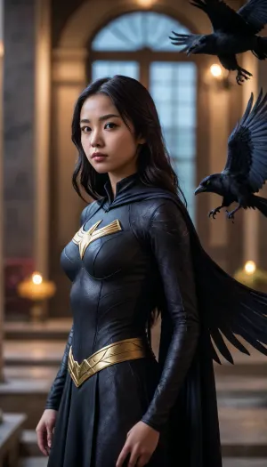 Beautiful 18-year-old Asian girl, DC Comics, raven.