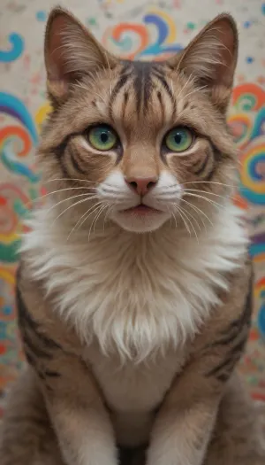 Psychedelic Photo of an actual cat