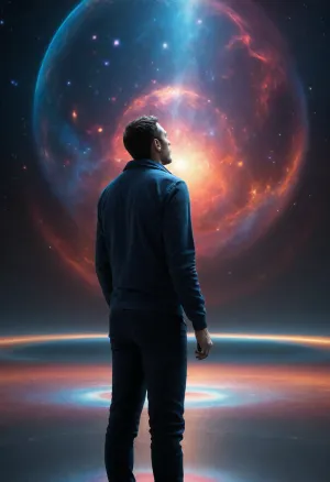 {"newUserDialogShown", true}, ((LM11œ×™)), (LM11 stands looks at the infinite multiverse:1.9), (kneels, the AI)