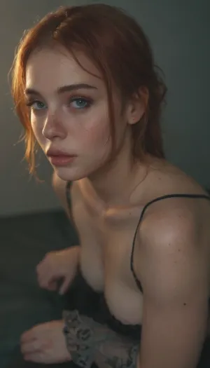 futanari with big dick and big balls, goth, red bangs haircut, garter belt and stockings, skirt, hourglass body, horny, attractive body, erotic, natural perfect skin, beautiful face, ultra high details, hdr, veins on big cock, natural titts, highly detailed dick, barefoot, toned, vivid colors, Stable-Yogis-Makeup-Enhancer-XL, detailxl, detailed eyes, lighting, macro, 35mm, green, eyes, blue, close up, <lora:DetailedEyes_V3:2>, <lora:AdvancedEnhancerXLv2:2>, <lora:style_lora_realis:2>