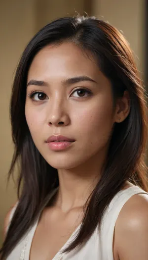 score_9, score_8_up, score_7_up, score_6_up, score_5_up, score_4_up, masterpiece, highres, photorealistic, great detail, detailed, solo, 1girl, detailed face, a girl in her twenties, she looks different from a normal girl, face has unique features, half-Filipino woman